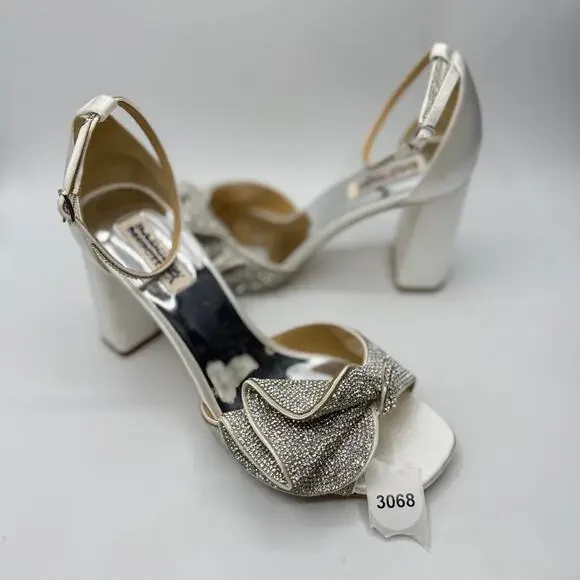 Badgley Mischka  Poppy Rhinestone Bejeweled Block Heel US 8 NEW - Picture 12 of 12